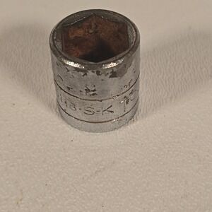 SK 3/8" Drive 6 Point 9/16 In. Shallow SAE Socket‎ 45118 Made in USA